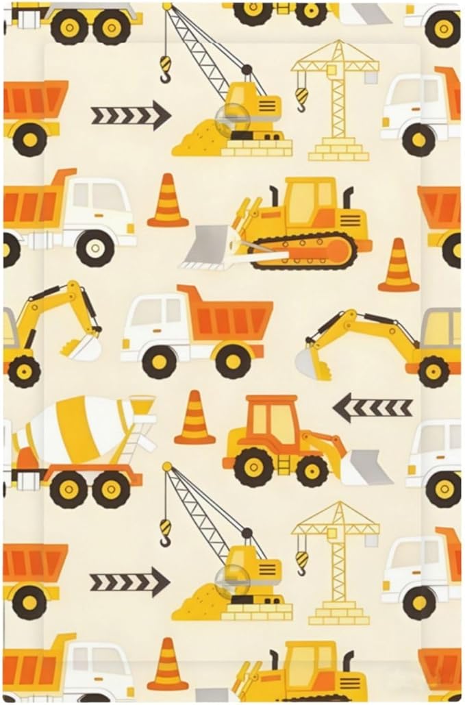 Decorative Light Switch Cover Plate Construction Vehicle Yellow Trucks Diggers 1 Gang No Device Single Blank Outlet Covers Wall Plates for Electrical Outlets Faceplate for Home Decor
