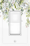 Decorative Outlet Covers Green Eucalyptus Leaves Floral Wildflower 1 Gang Single Rocker Light Switch Cover Plate Wall Plates Gfci Faceplate For Bed Room Living Room Decor