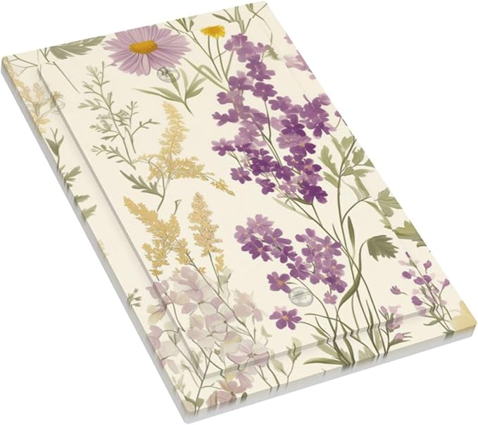 Watercolor Floral Leaves 1 Gang Light Switch Cover Electrical Small Purple Flowers Daisies No Device Wall Plate Switchplates Decorative Faceplate for Country Bedroom Kitchen Home Décor