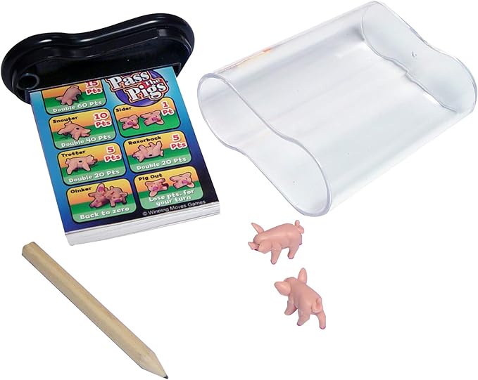 Winning Moves Pass The Pigs Games USA, a Hilarious Pig Dice Game, Family Favorite for Over 40 Years, for 2 or More Players, Ages 7+ (1046)