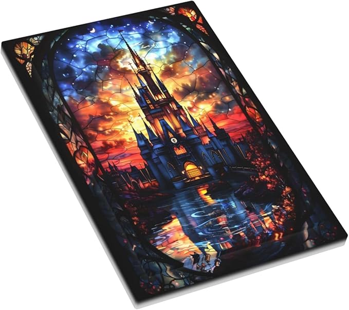 Medieval Fantasy Castle Magic Academy Light Switch Cover Plate 1 Gang No Device Blank Electrical Wall Plates Faceplate Decorative Switch Plate Covers for Kids Room Bedroom Decor