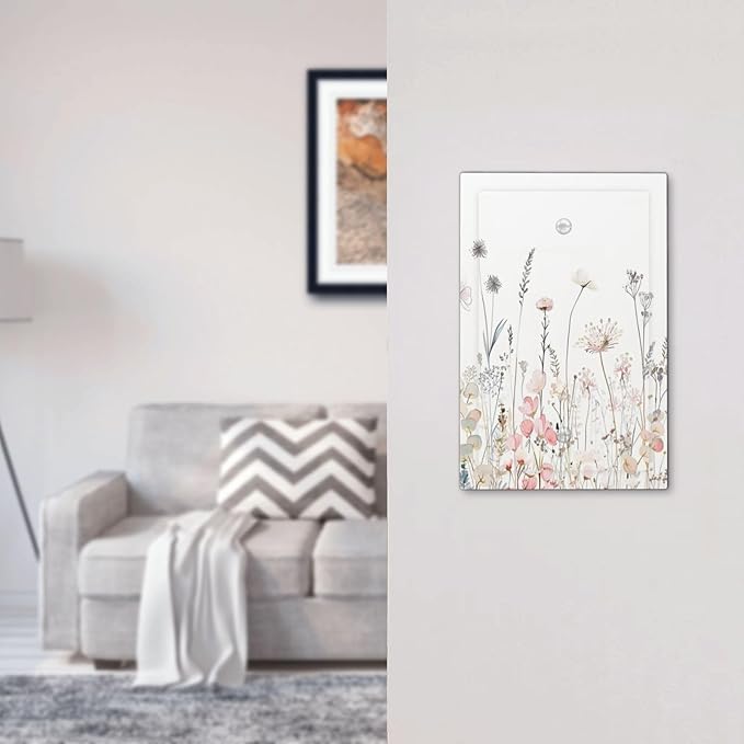 Floral Watercolor Wildflower Dandelion Plant Light Switch Cover Plate 1 Gang No Device Blank Electrical Wall Plates Faceplate Decorative Switch Plate for Farmhouse Bed Room Decor