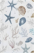 Ocean Starfish Seashells Nautical Coastal Sea Coral Light Switch Cover Plate 1 Gang No Device Blank Electrical Wall Plates Faceplate Decorative Switch Plate for Kids Room Nursery Decor