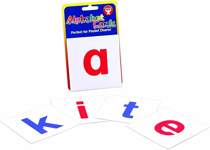 Hygloss 30-Pk Alphabet Flashcards – Lowercase Letters 3" x 3" White Cards – Literacy Learning Card Kit