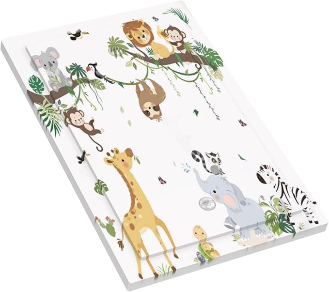 Jungle Animals Tree Branch Monkey Giraffe Lion Elephant Light Switch Cover Plate 1 Gang No Device Blank Electrical Wall Plates Faceplate Decorative Switch Plate Covers for Kids Room Nursery Decor