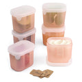 haakaa Mini Meal Silicone Storage Containers,3 oz Silicone Baby Food Containers with Airtight Lids,Reusable Baby Food Jars for Purees, Fruits & Snacks-Microwave & Dishwasher Safe,6 Pack,Blush