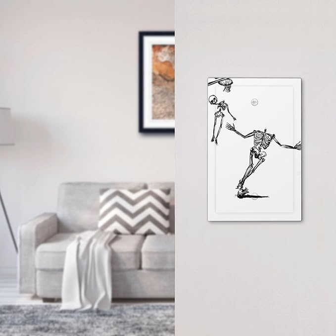 Light Switch Cover Plate Skeleton Basketball Funny Skull Stick Figure 1 Gang No Device Blank Electrical Wall Plates Faceplate Decorative Switch Plate For Home Office Decor