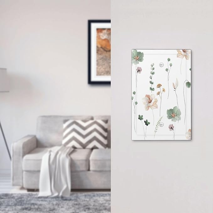 Light Switch Cover Plate Watercolor Floral Botanical Flowers 1 Gang No Device Blank Electrical Wall Plates Faceplate Decorative Switch Plate For Living Room Bed Room Decor
