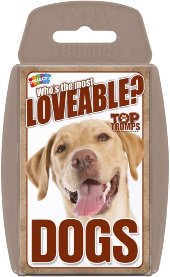 Top Trumps Card Game Dogs - Family Games for Kids and Adults - Learning Games - Kids Card Games for 2 Players and More - Kid War Games - Card Wars - for 6 Plus Kids