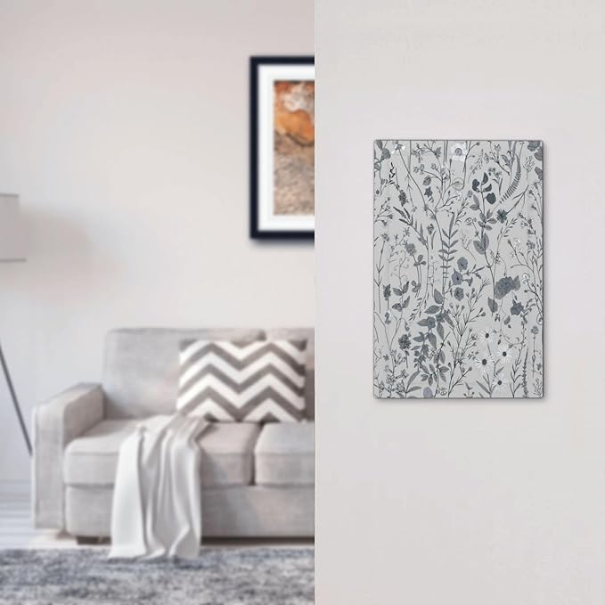 Boho Wild Flowers Farm Floral 1 Gang Light Switch Cover No Device Wall Plate Decorative Daisy Blank Switchplate Electrical Faceplate for Bathroom Home Living Room Bedroom Art Panel Decorate