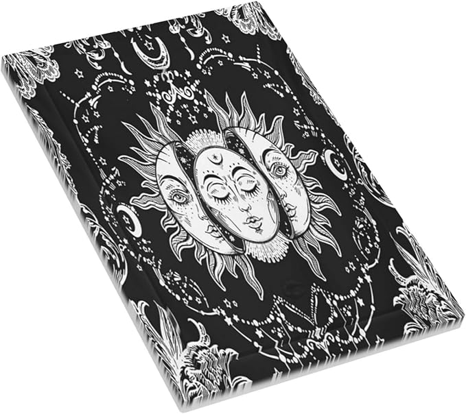 Light Switch Cover Plate Psychedelic Sun and Moon Wall Plate Cover 1 Gang Black and White Blank No Device Decorative Outlet Covers Electrical Switchplate for Bathroom Bedroom Home Decor