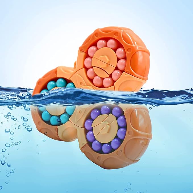 Magic Bean Rotating Brain Teaser Finger Puzzle Toy,Boys Girl Handheld Spinner Stress Anxiety Relief Ball Game Sensory Toys,Gift for Kids Ages 3Above Easter Christmas Birthday New Year