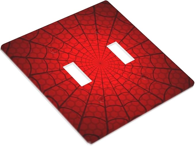 Spider Web Double Light Switch Cover Plates Decorative 2 Gang Wall Plate Double Toggle Lightswitch Cover