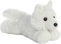 Aurora® Adorable Mini Flopsie™ White Wolf Stuffed Animal - Mini Companions Ready for Playful Adventures - for Kids All Ages, Toddlers, Adults, and Families - White 9 Inches