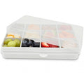 melii Snackle Box – 12-Compartment Divided Snack Container, BPA-Free Food Storage, Removable Dividers, Perfect for Kids Snacks, Arts & Crafts, Beads, and Kitchen Organization (White)