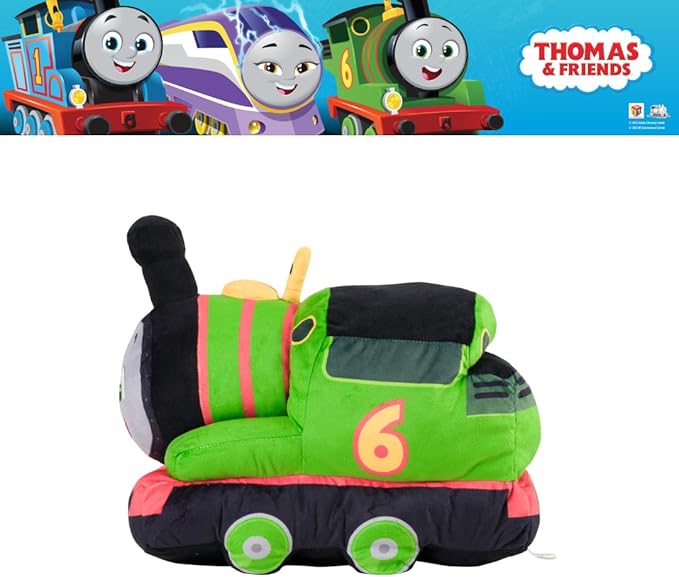 Thomas & Friends Percy Engine Train Kids Bedding Super Soft Plush Cuddle Pillow Buddy, (Officially Licensed Product) By Franco