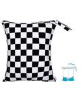 babygoal Waterproof Wet Dry Bag for Swimsuits,Travel, Food Storage, Stroller, Daycare, Baby Diapers, Yoga, Beach, Pool, Wet Clothes-Black Lattice