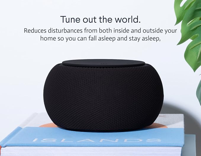 SNOOZ Pro - Smart White Noise Machine & Travel Case - Real Fan Inside, Non-Looping White Noise, Adjustable Tone & Volume - App-Based Remote Control & Sleep Timer - Midnight