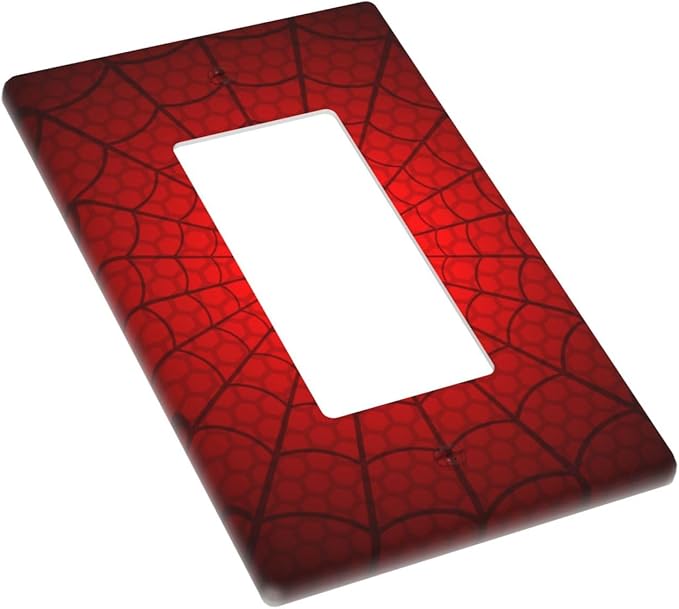 Spider Web Single Gang Rocker Light Switch Cover Plates Decorative Outlet Covers, 1 Gang Rocker Wall Plate