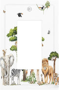 Large Animals Elephant Giraffe Jungle Lion Leopard Zebra Decorative Outlet Covers 1 Gang Single Rocker Light Switch Cover Plate Wall Plates GFCI Faceplate for Kids Room Nursery Decor