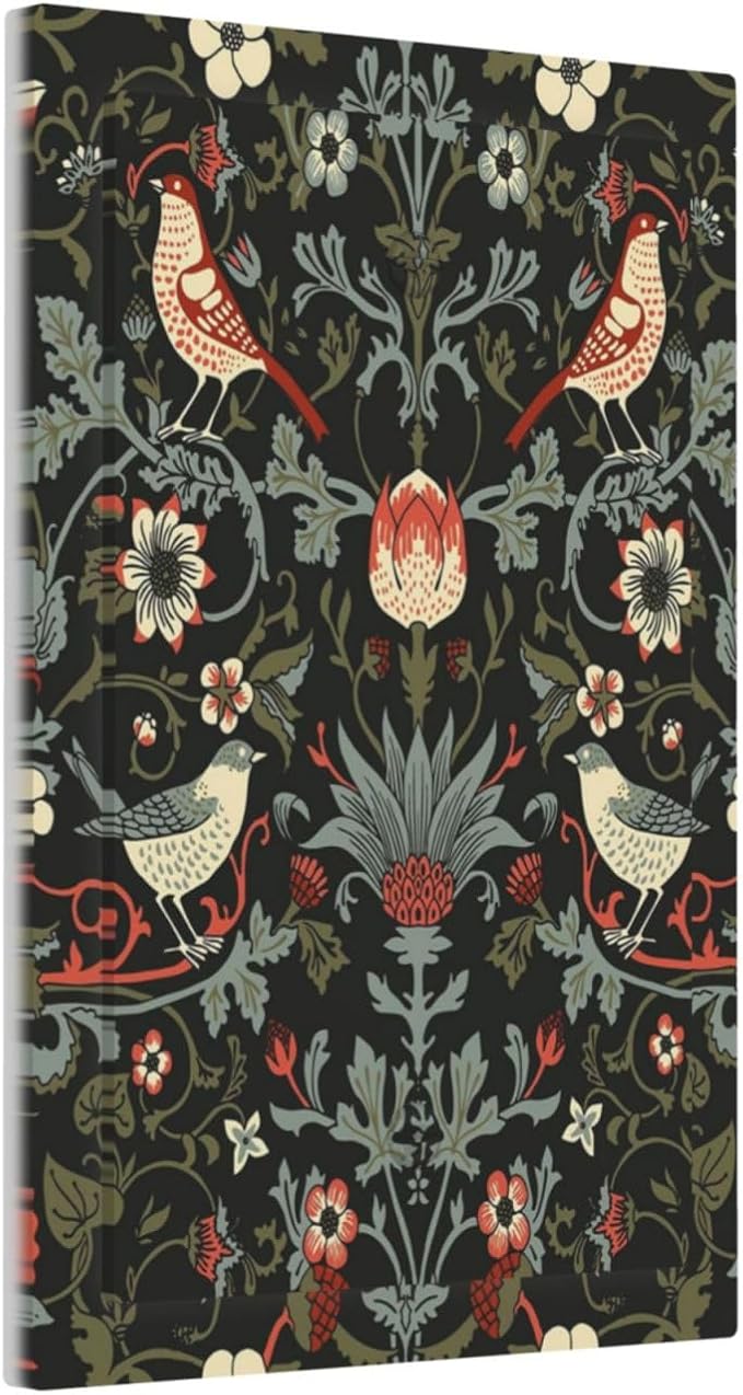 Vintage Birds Berries Mid Century Floral Flower Light Switch Cover Plate 1 Gang No Device Blank Electrical Wall Plates Faceplate Decorative Switch Plate Covers for Bedroom Living Room Decor