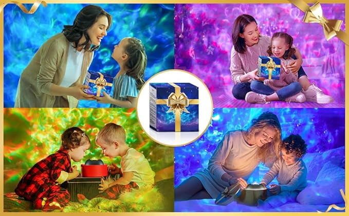 One Fire Galaxy Projector with Gifts Box/240 Lighting Modes/15 White Noise/Bluetooth Music Galaxy Projector for Bedroom Adults,Teen Stuff Room Lighting Bedroom Decor for Teen Girls&Teenage Boy Gifts