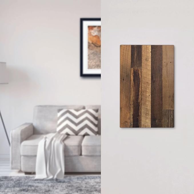 Light Switch Cover Plate Natural Wood Brown Wooden Planks 1 Gang No Device Blank Electrical Wall Plates Faceplate Decorative Switch Plate For Farmhouse Cabin Decor