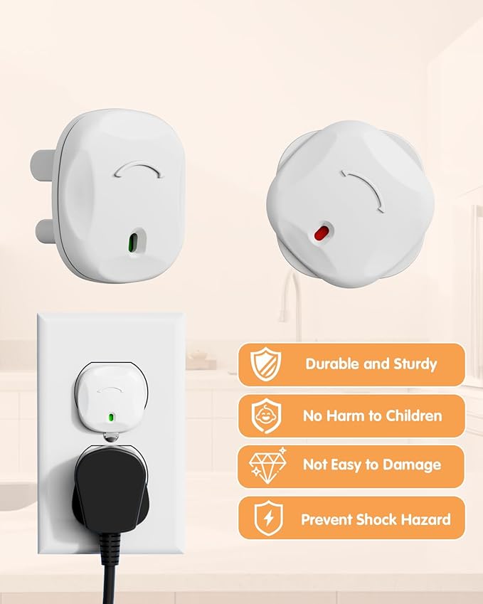 Outlet Covers Baby Proofing, 60 Pack Plug Covers Baby Proofing, Outlet Plug Covers for US 3-Prong to Prevent Electric Shock, Outlet Covers for Home, Office, School, Kindergarten, White