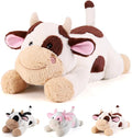 gnomantic Cow Weighted Stuffed Animals - 22 Inch 4.5 Pounds Weighted Plushies Cow Stuffed Animals - Big Plush Pillow - Cute Plush Toys Gifts for Kids & Adults (22" 4.5 lbs Brown)