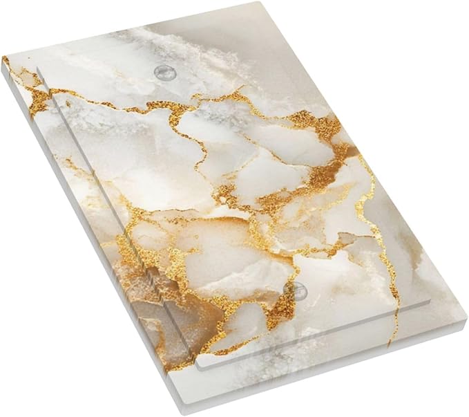 Gold Marble Crack Simple Abstract Print Light Switch Cover Plate 1 Gang No Device Blank Electrical Wall Plates Faceplate Decorative Switch Plate for Bathroom Kitchen Home Decor