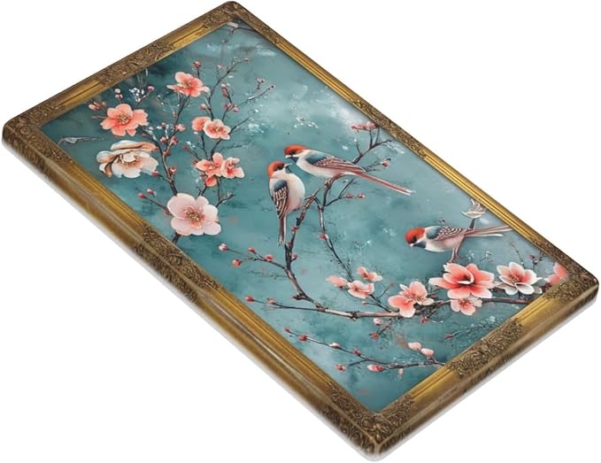 Decorative Art Light Switch Covers Birds on Branches1 Gang No Device Blank Switchplate Electrical Faceplate for Home Decor