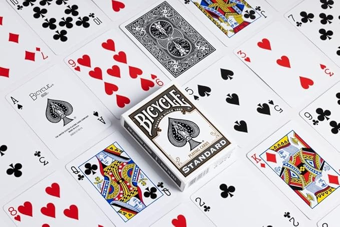 Bicycle Rider Back Playing Cards, Standard Index, Red & Black Decks of Cards, Premium Poker Cards for Blackjack, Casino Games & Family Game Night, 2 Count (Pack of 1)