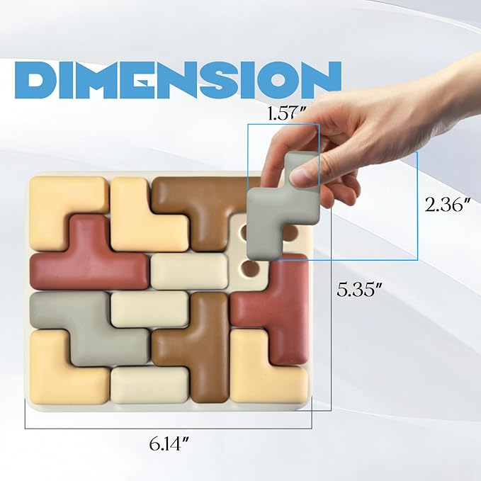 Silicone Shape Puzzles for Dementia, Alzheimers Activities & Fidget Activity for Elderly, Cognitive Matching Games, Stimming Aid for Autism Adults, Gift Puzzle for People with Alzheimers