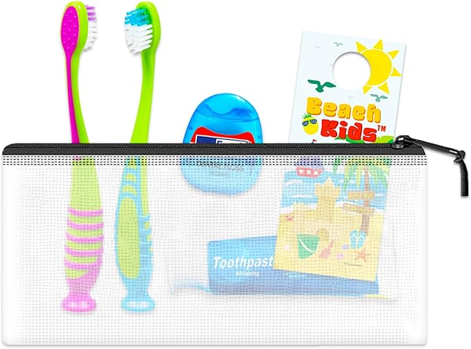 Oral Care Traveling Kit for Kids - Bundle with 2 Travel Toothbrushes, 1 Floss Pack, Toothpaste, Travel Bag, More | TSA Friendly Toothbrush Set for Boys and Girls