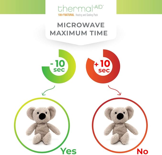 Thermal-Aid Zoo Mini — (Ollie the Koala) — Mold-Resistant, Washable Hot & Cold Pack for Kids — Heating and Cooling Pad with Natural Corn Filling — Reusable Plush Toy