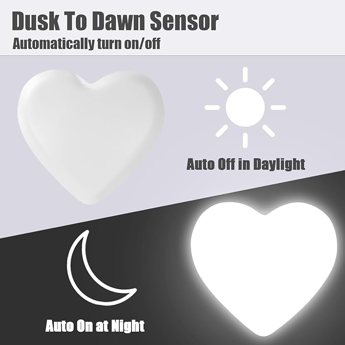 INZU Night Lights Plug into Wall, LED Night Light for Kids, Cute Nightlight with Auto Dusk to Dawn Sensor, LED Nightlight with Soft Warm Light for Bedroom, Nursery, Bathroom, Hallway (White)
