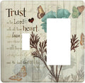 Rustic Elegant Teal Tulip Bible Inspirational Quote Outlet Covers 1 Toggle 1 Rocker Combination Decorative Wall Plate Electrical Switch Plates Light Switch Cover Plate for Farmhouse Bedroom Decor