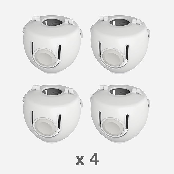 Moonybaby Door Knob Safety Cover for Kids, 4 Pack Babyproof Locks, Child and Toddler Safety Locks, White