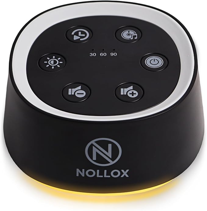 White Noise Machine for Baby Kids & Adults 24 Soothing Sounds Cry Sensor Night Light Rechargeable via Type-C Timer & Memory Portable Sleep Sound Device