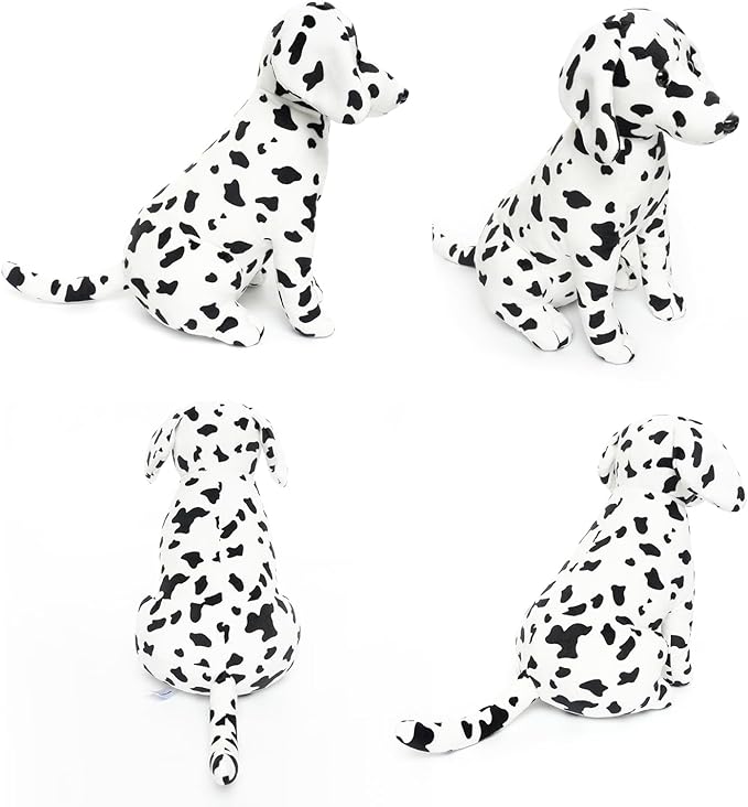 WEIGEDU Dalmatian Stuffed Animals, Stuffed Dalmatian, Stuffed Puppy Dog Plush Toys for Boy Girl Kids Birthday, 12 inches