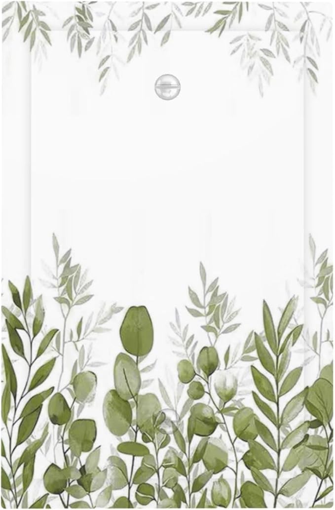 Green Eucalyptus Plant Leaves Vine Light Switch Cover Plate 1 Gang No Device Blank Electrical Wall Plates Faceplate Decorative Switch Plate for Bed Room Living Room Decor