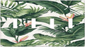Tropical Leaf Jungle Botanical Palm Tree Greenery Floral Light Switch Covers Quad Toggle Electrical Faceplate 4 Gang Wall Plate Decorative Switch Plates for Bedroom Living Room Decor