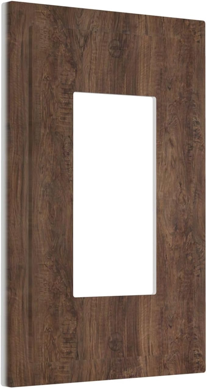 Decorative Outlet Covers Rustic Vintage Wood Grain Brown 1 Gang Single Rocker Light Switch Cover Plate Wall Plates GFCI Faceplate for Farmhouse Cabin Decor