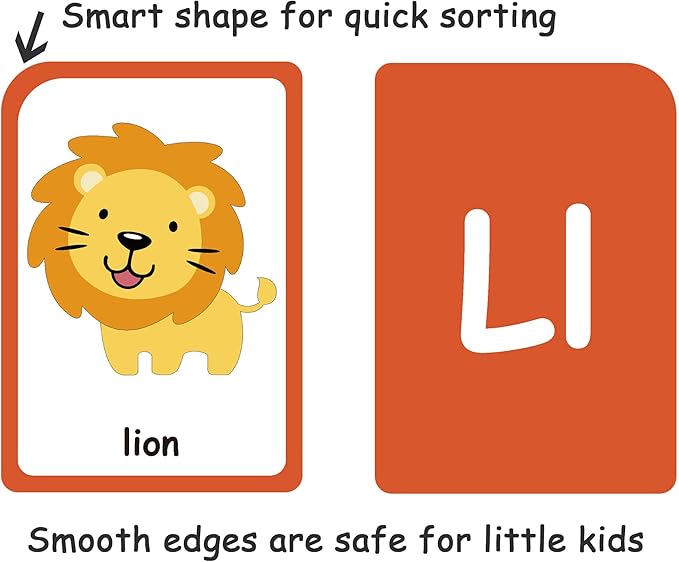 ZazzyKid Flash Cards for Toddlers Learning: 54 Double Sides Flashcards for Alphabets, Numbers, Colors, Shapes - Educational Toys for Preschool