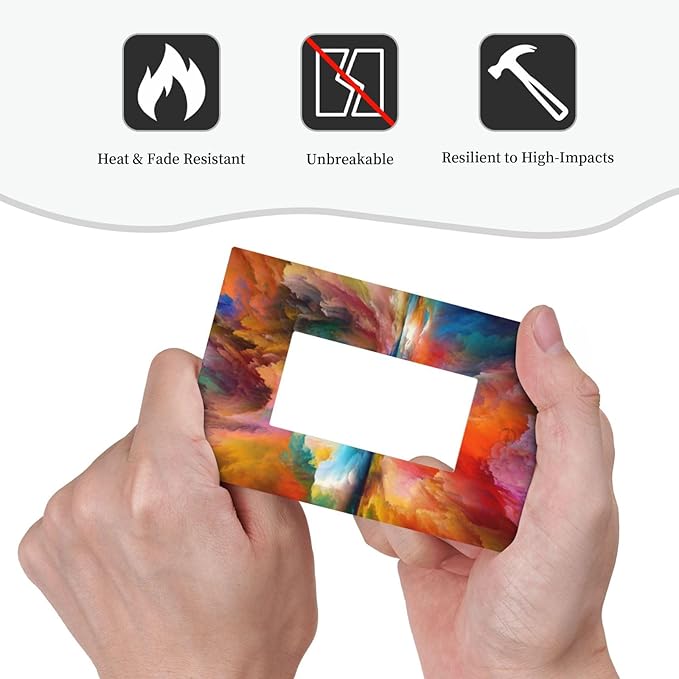 Light Switch Cover Plate Iridescent Abstract Colorful Clouds 1 Gang Single Rocker Decorative Switch Plates Rainbow Outlet Covers GFCI Receptacle Electrical Wall Plates for Bathroom Home Decor