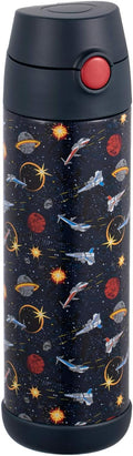 Snug Insulated Kids Water Bottle with Straw & Spout – Double-Wall Stainless Steel, Leakproof, Easy-Flip Lid – For School, Travel, Toddlers & Big Kids - Space Wars, 17oz