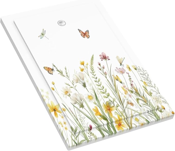 Colorful Wildflowers Dragonfly Butterfly Floral Light Switch Cover Plate 1 Gang No Device Blank Electrical Wall Plates Faceplate Decorative Switch Plate Covers for Bedroom Living Room Decor