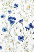 Light Switch Covers Watercolor Daisy Blue Floral Vintage Plant Decorative Switch Plates 1 Gang Blank No Device Outlet Covers Electrical WallPlates for Bedroom Home Decor