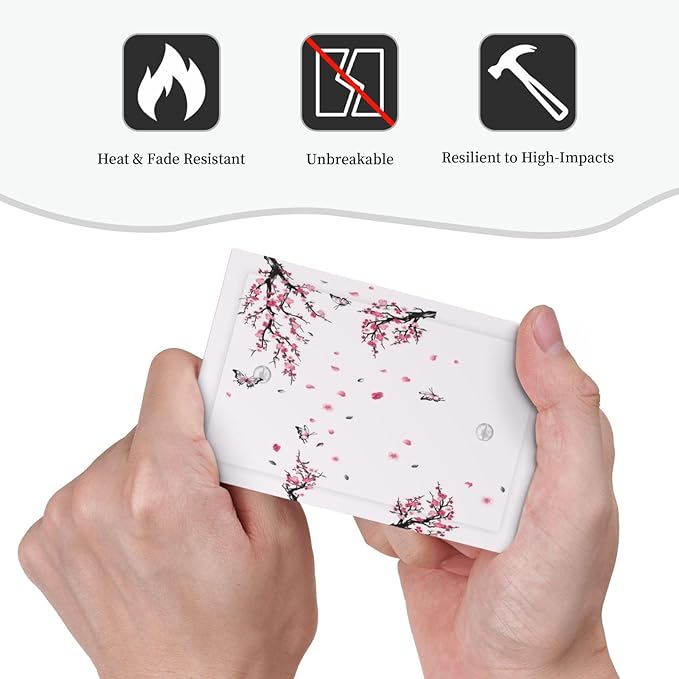 Pink Watercolor Cherry Blossom Flowe Tree Branch Floral Light Switch Cover Plate 1 Gang No Device Blank Electrical Wall Plates Faceplate Decorative Switch Plate Covers for Bedroom Living Room Decor
