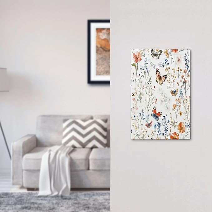 Light Switch Cover Plate Vintage Wildflowers Plants Floral 1 Gang No Device Blank Electrical Wall Plates Faceplate Decorative Switch Plate For Bed Room Living Room Decor
